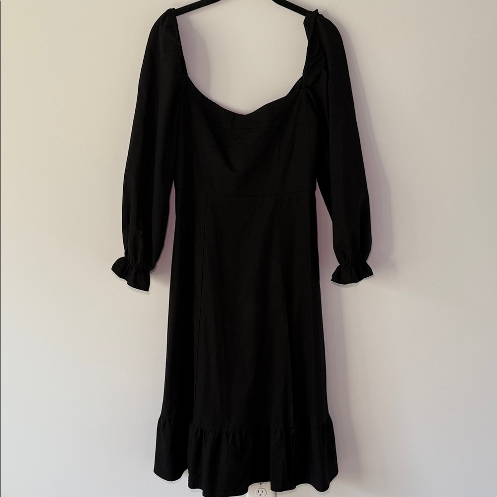 Chic Black Long Sleeve Dress